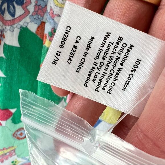 Talbots Flare Floral Multicolor Midi Dress Sz 6 Poplin Retro Pleated Button - Picture 11 of 13